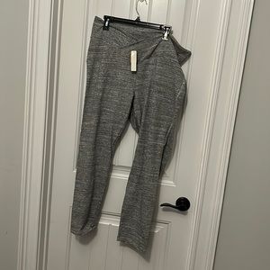 front crossing gray Victoria Secret Pink leggings